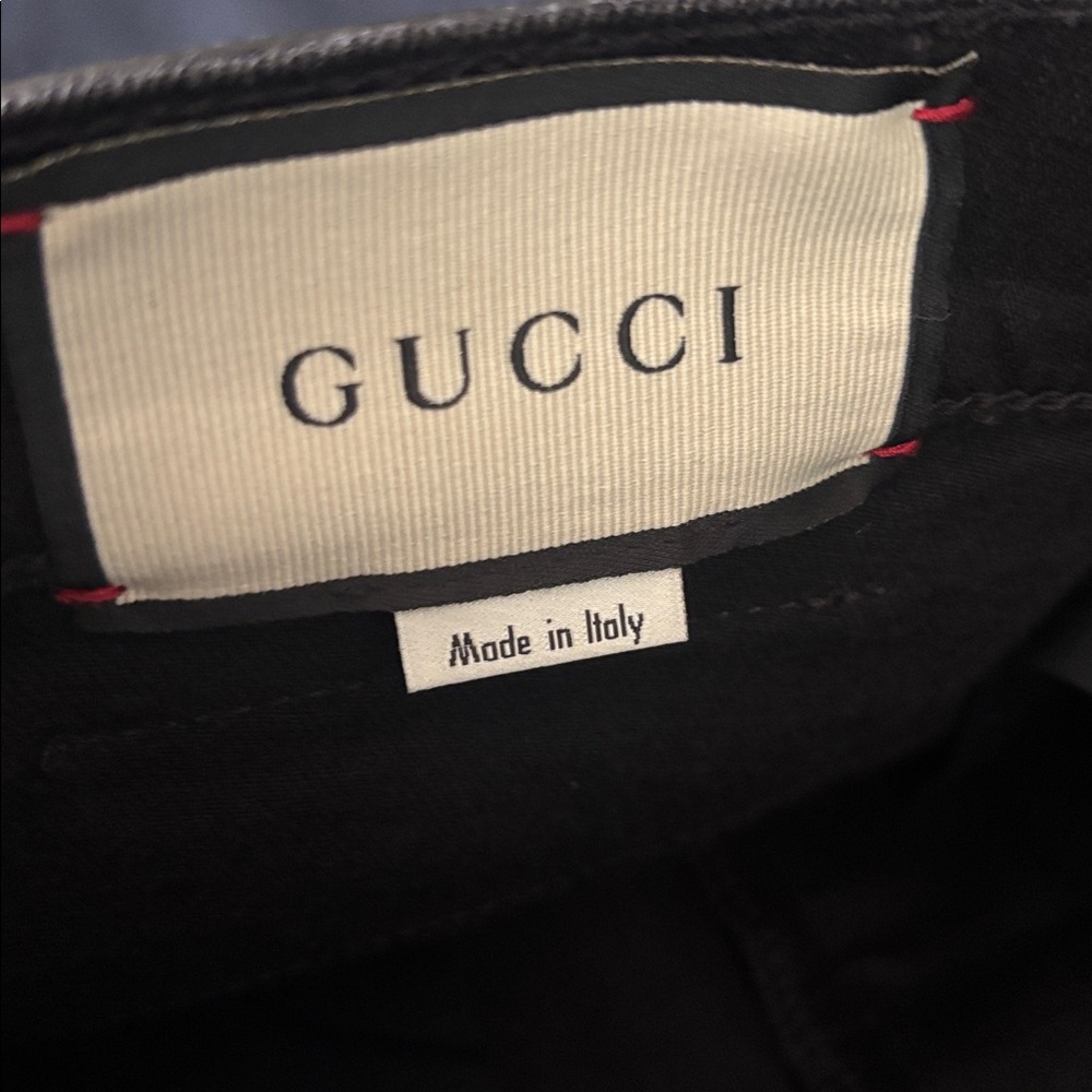 Gucci Black Jeans with Gold Logo - Picture 4 of 14